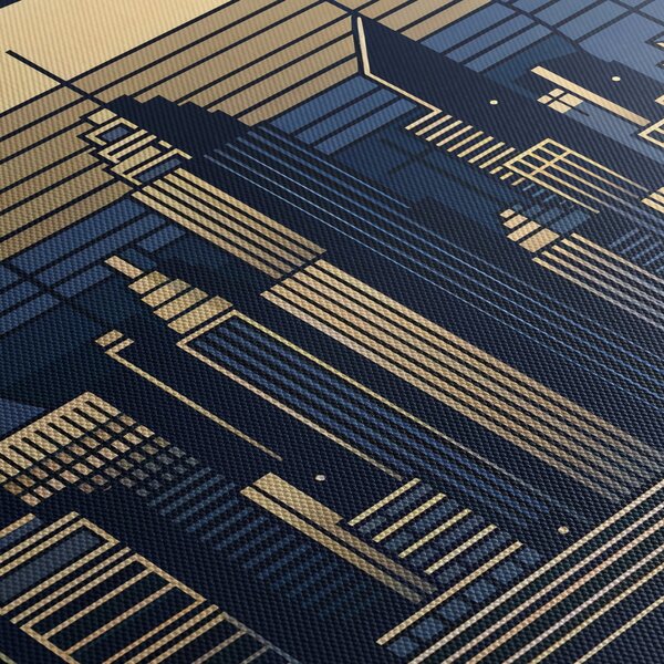 Kép – Geometrikus város (90x60 cm)