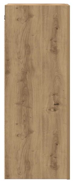 Kézműves tölgy színű szerelt fa TV-szekrény 30,5 x 30 x 90 cm