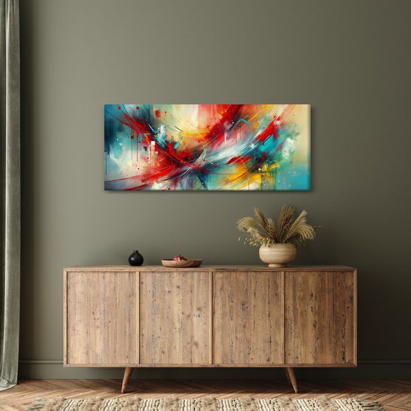 Kép – Absztrakció pirossal (120x50 cm)