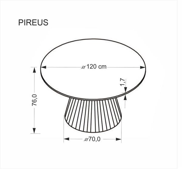 Étkezőasztal (4 fő részére) Pirus (travertin)