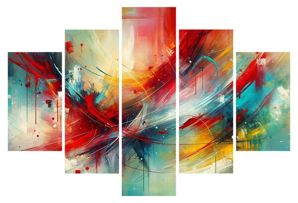 Kép – Absztrakció pirossal (150x105 cm)