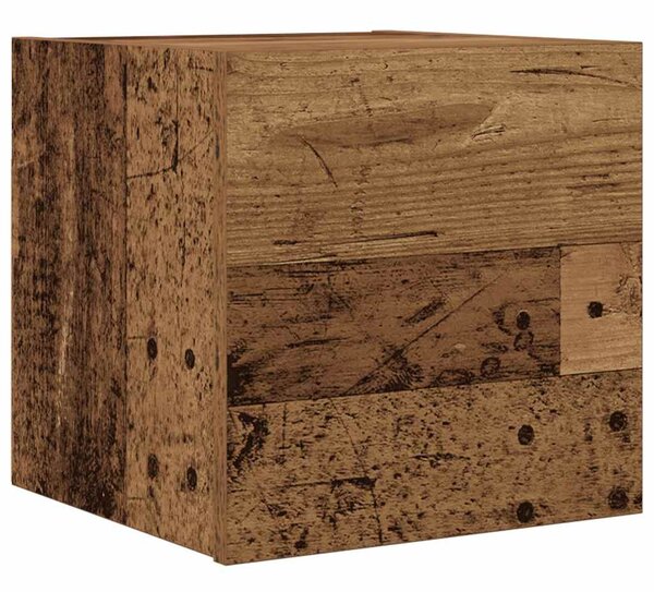 Antik fa színű falra szerelhető TV-szekrény 30,5 x 30 x 30 cm