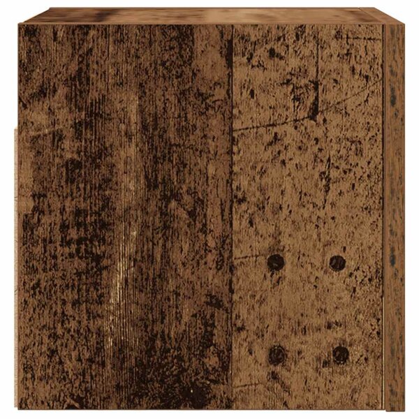 Antik fa színű falra szerelhető TV-szekrény 30,5 x 30 x 30 cm