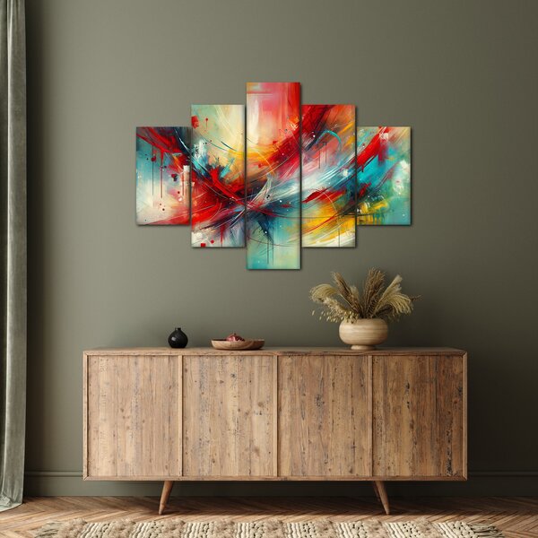 Kép – Absztrakció pirossal (150x105 cm)
