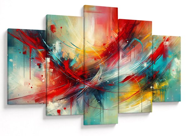 Kép – Absztrakció pirossal (150x105 cm)