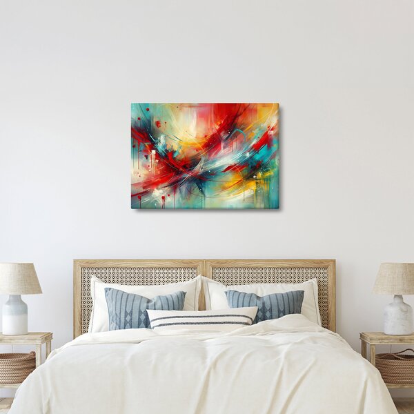 Kép – Absztrakció pirossal (70x50 cm)