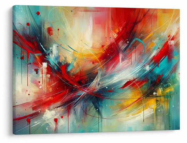 Kép – Absztrakció pirossal (70x50 cm)
