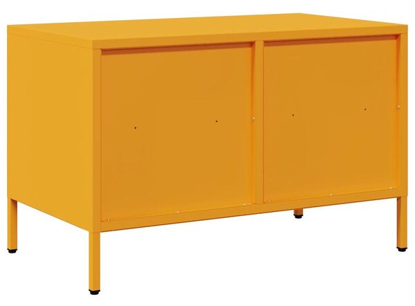 Mustársárga hidegen hengerelt acél TV-szekrény 68x39x43,5 cm