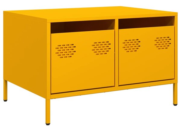 Mustársárga hidegen hengerelt acél TV-szekrény 68x50x43,5 cm