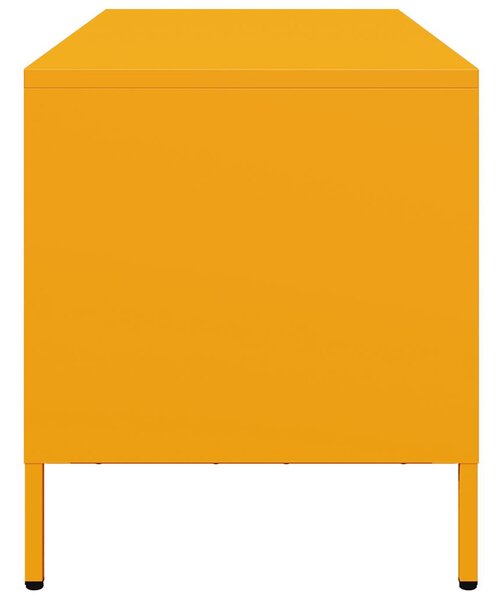 Mustársárga hidegen hengerelt acél TV-szekrény 68x39x43,5 cm