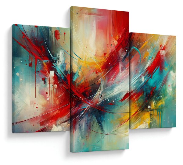 Kép – Absztrakció pirossal (90x60 cm)