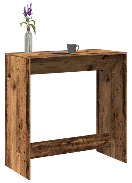 Antik fa színű szerelt fa bárasztal 102 x 50 x 103,5 cm