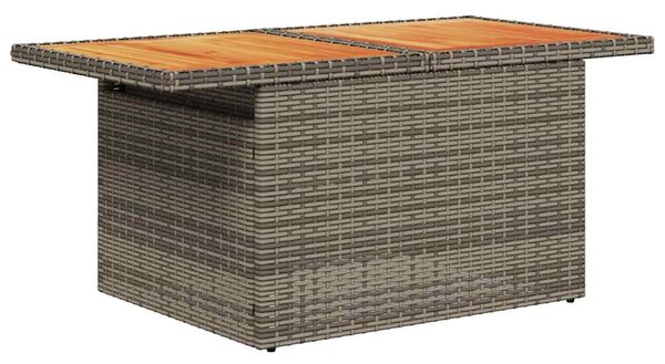 8 részes barna polyrattan akácfa kerti ülőgarnitúra párnákkal