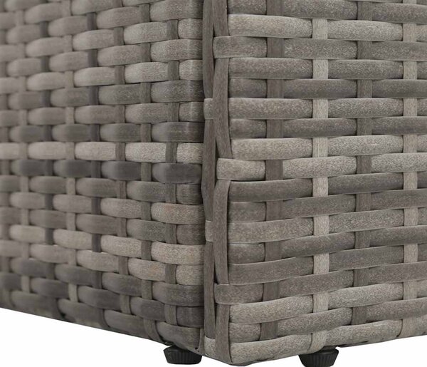 Szürke polyrattan kerti ágy 195 x 60 cm