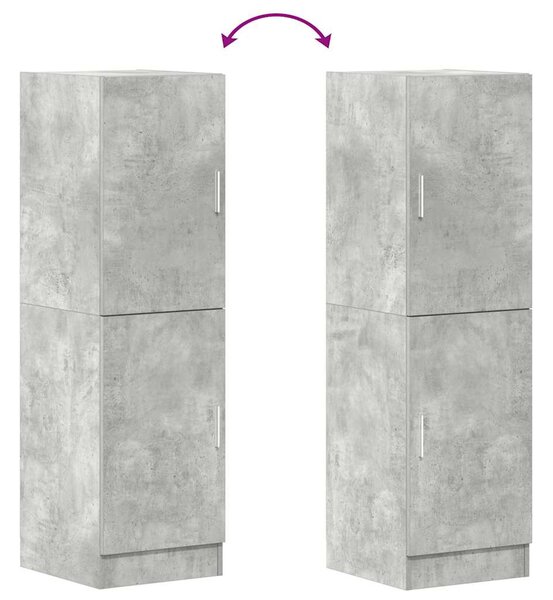 Betonszürke szerelt fa konyhaszekrény 38 x 41,5 x 131,5 cm