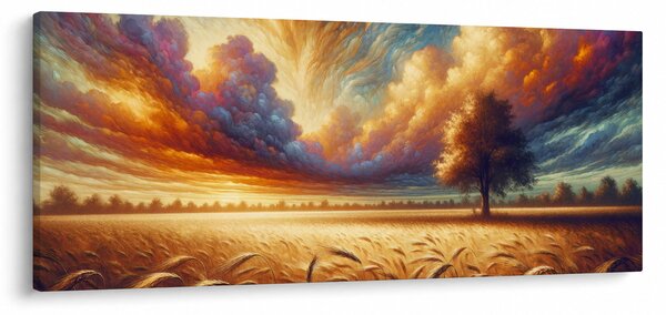 Kép – Fa a mezőn (120x50 cm)