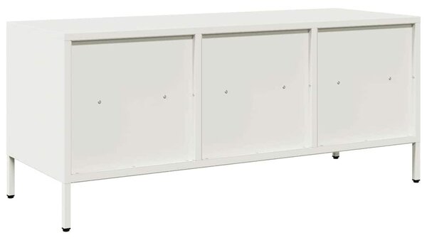 Fehér hidegen hengerelt acél TV-szekrény 101,5 x 39 x 43,5 cm