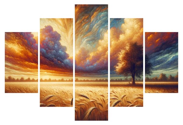 Kép – Fa a mezőn (150x105 cm)
