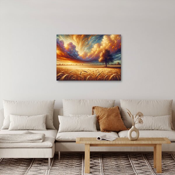 Kép – Fa a mezőn (70x50 cm)