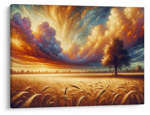 Kép – Fa a mezőn (70x50 cm)