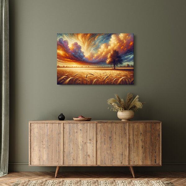 Kép – Fa a mezőn (90x60 cm)