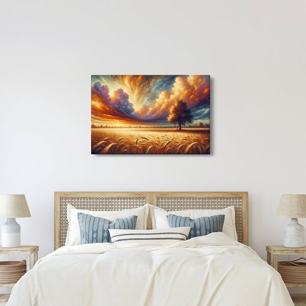 Kép – Fa a mezőn (90x60 cm)