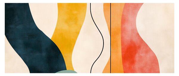 Kép - Minimalista színes illusztráció II. (120x50 cm)