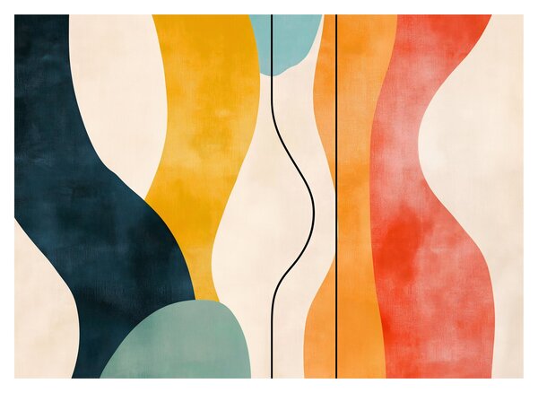 Kép - Minimalista színes illusztráció II. (70x50 cm)