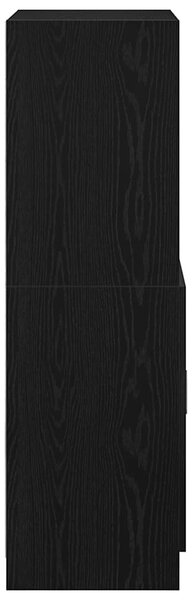 Fekete szerelt fa konyhaszekrény 57 x 41,5 x 131,5 cm