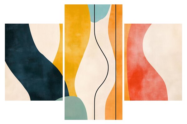 Kép - Minimalista színes illusztráció II. (90x60 cm)