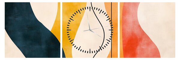 Kép - Minimalista színes illusztráció II. (órával) (90x30 cm)