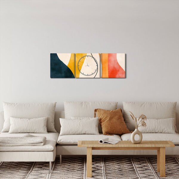Kép - Minimalista színes illusztráció II. (órával) (90x30 cm)