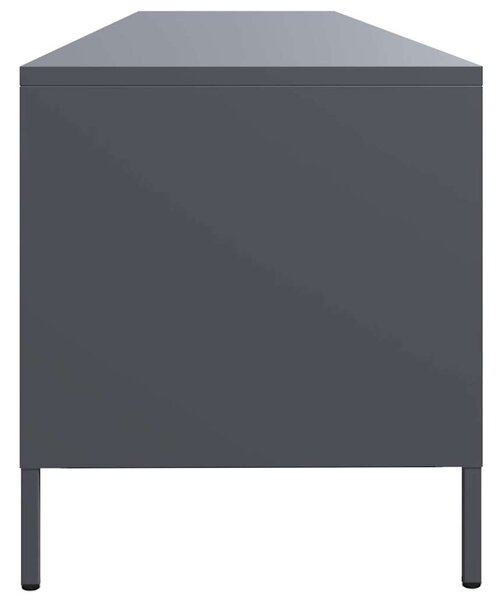 Antracitszürke hidegen hengerelt acél TV-szekrény 202x39x43,5cm