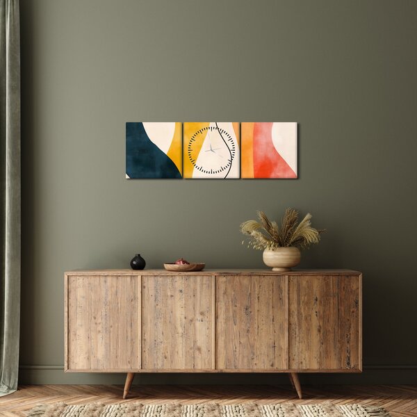 Kép - Minimalista színes illusztráció II. (órával) (90x30 cm)