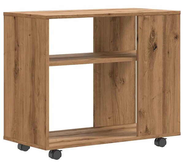 Oldalasztal kézműves tölgy 70x35x55 cm műszaki fa