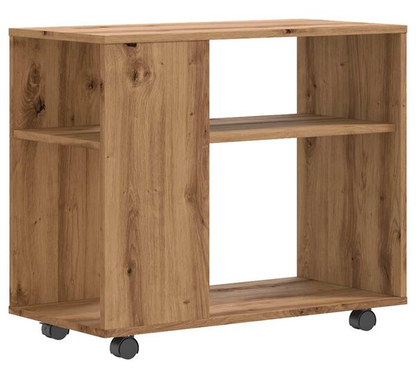 Oldalasztal kézműves tölgy 70x35x55 cm műszaki fa