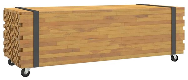 Dohányzóasztal 110x45x35 cm tömör fa teakfa