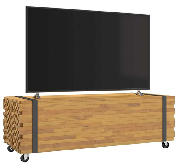 Dohányzóasztal 110x45x35 cm tömör fa teakfa