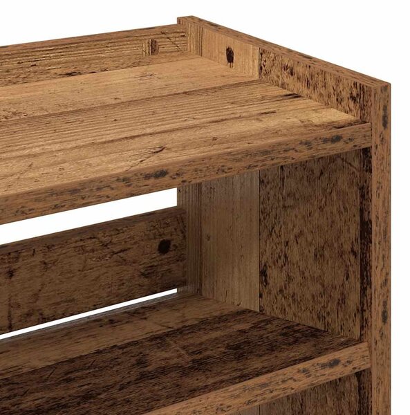 Antik fa szerelt fa cipőtartó 60x25x81 cm