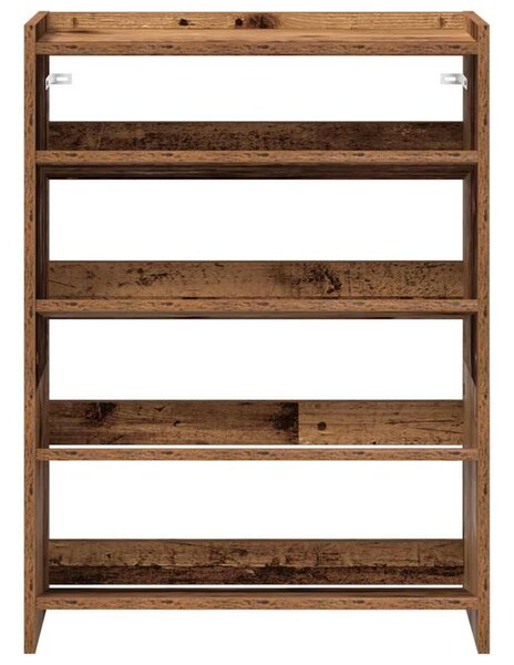 Antik fa szerelt fa cipőtartó 60x25x81 cm