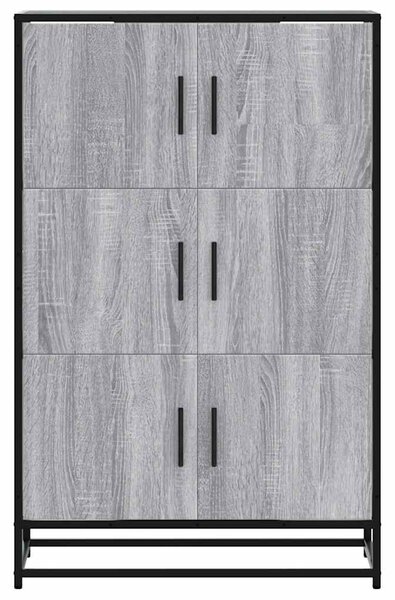 Highboard szürke sonoma 68x35x106,5 cm gépelt fa és fém