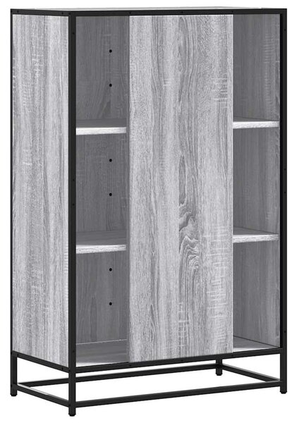 Highboard szürke sonoma 68x35x106,5 cm gépelt fa és fém
