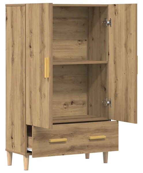 Highboard artisan tölgy 70x31x115 cm gépi úton előállított fa