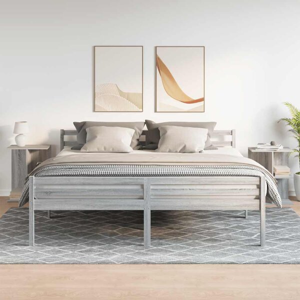 Éjjeliszekrények 2db szürke sonoma 46,5x29x61cm szerkesztett fa
