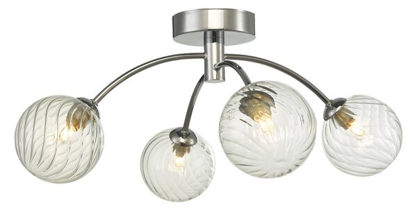Dar lighting modern mennyezeti lámpa izzy csiszolt króm átlátszó darizz0450-03