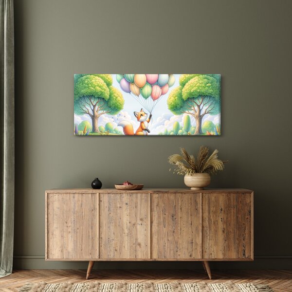 Kép – Boldog róka (120x50 cm)