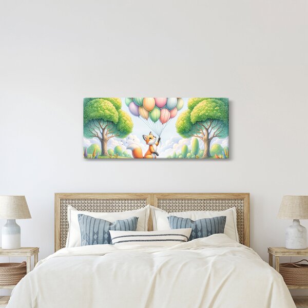 Kép – Boldog róka (120x50 cm)