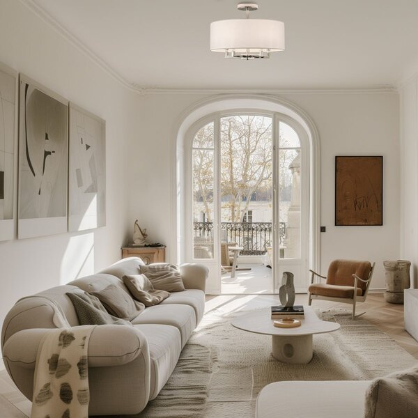 Cosmolight modern mennyezeti lámpa lille nikkel cosc05951ni-wh