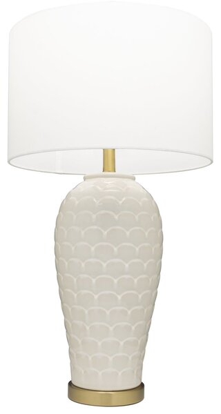 Cosmolight modern asztali lámpa murcia fehér sárgaréz cost01033br-wh