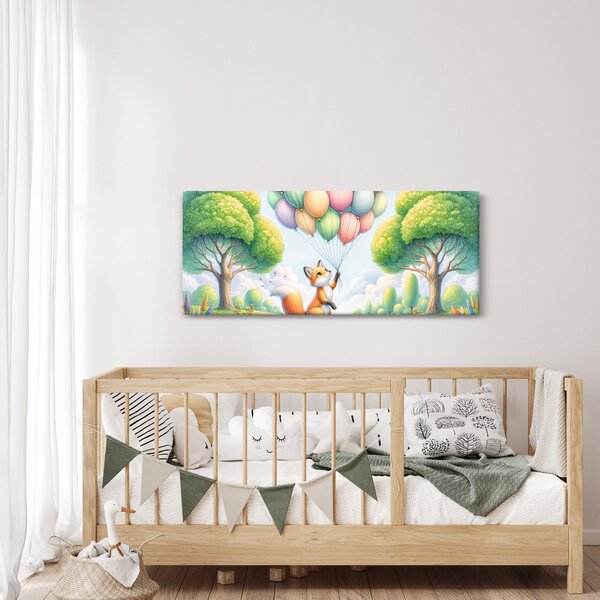 Kép – Boldog róka (120x50 cm)